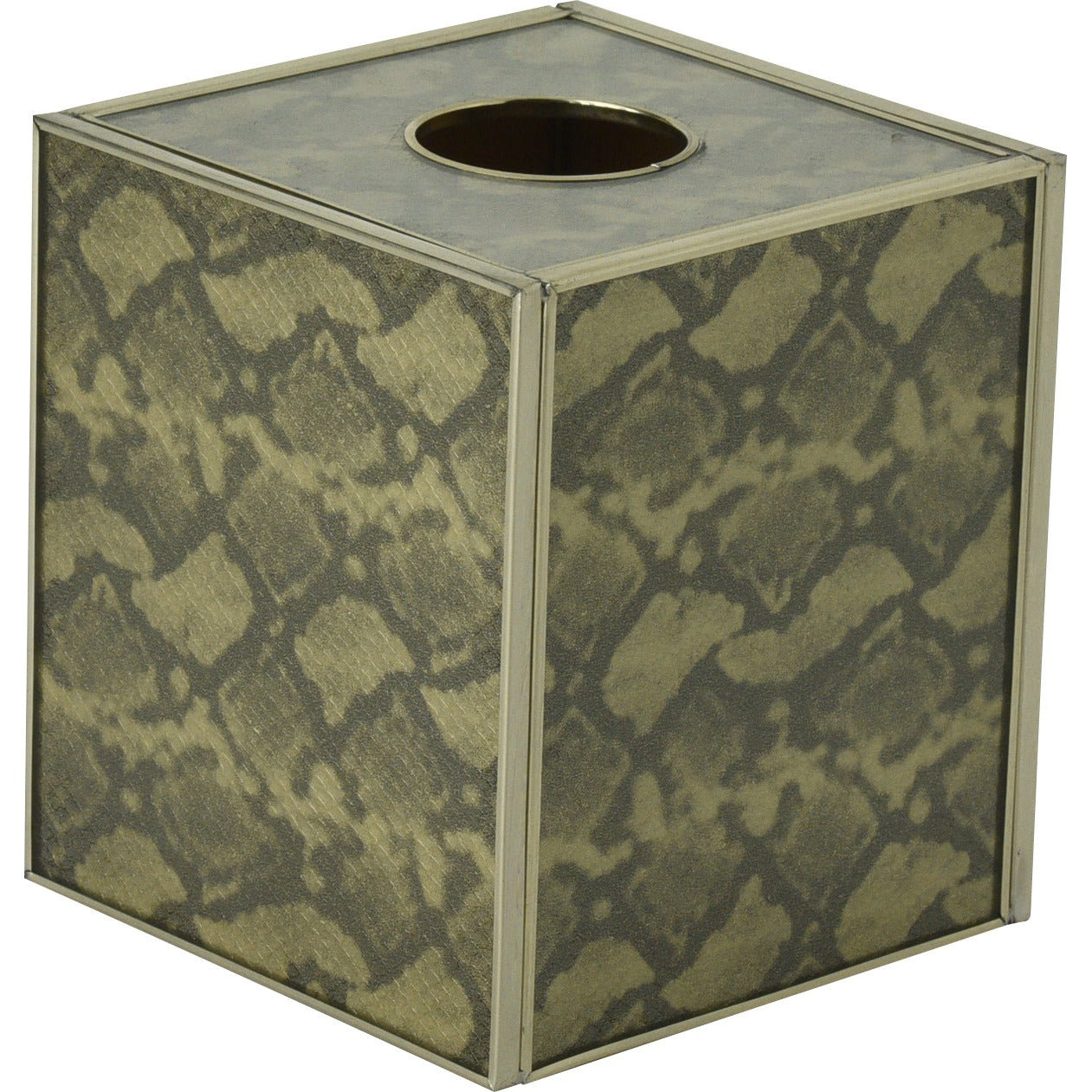 gold python skin tissue box