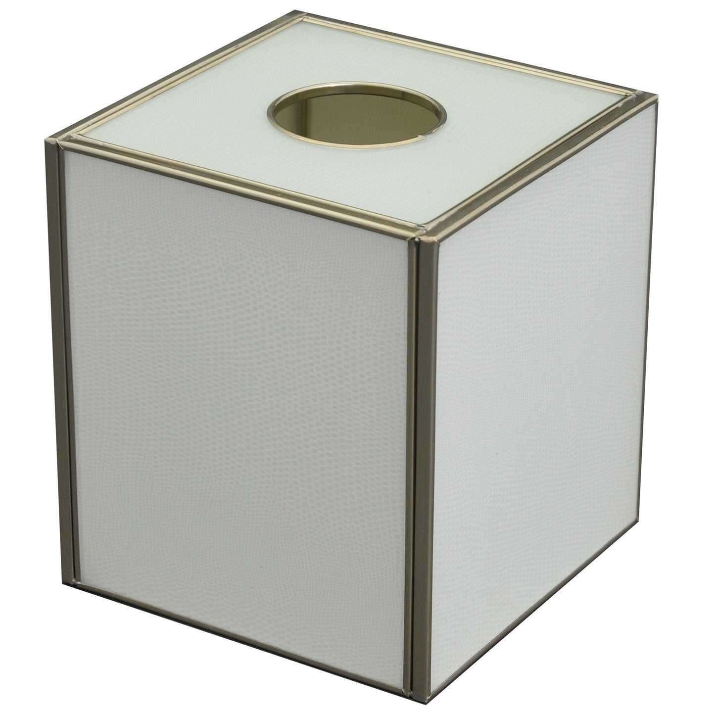 white lizard skin tissue box