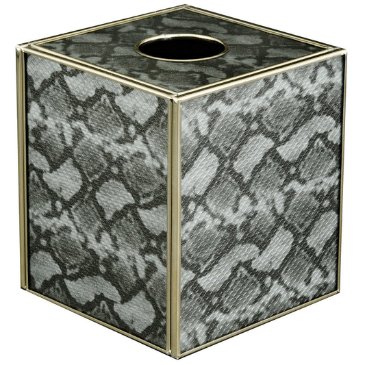 silver python skin tissue box