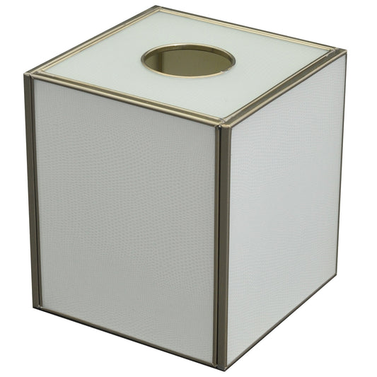 white lizard skin tissue box