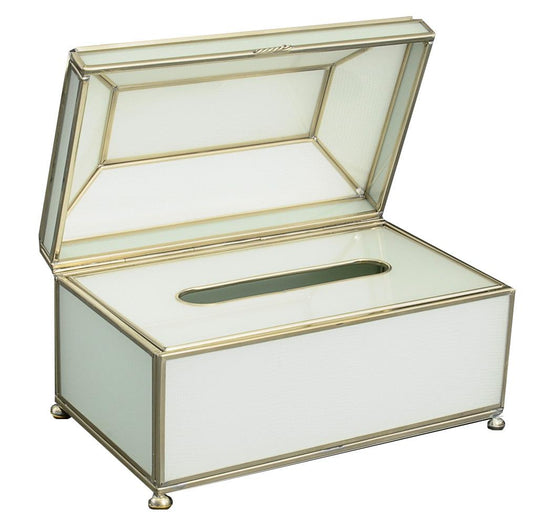 white lizard skin tea box tissue