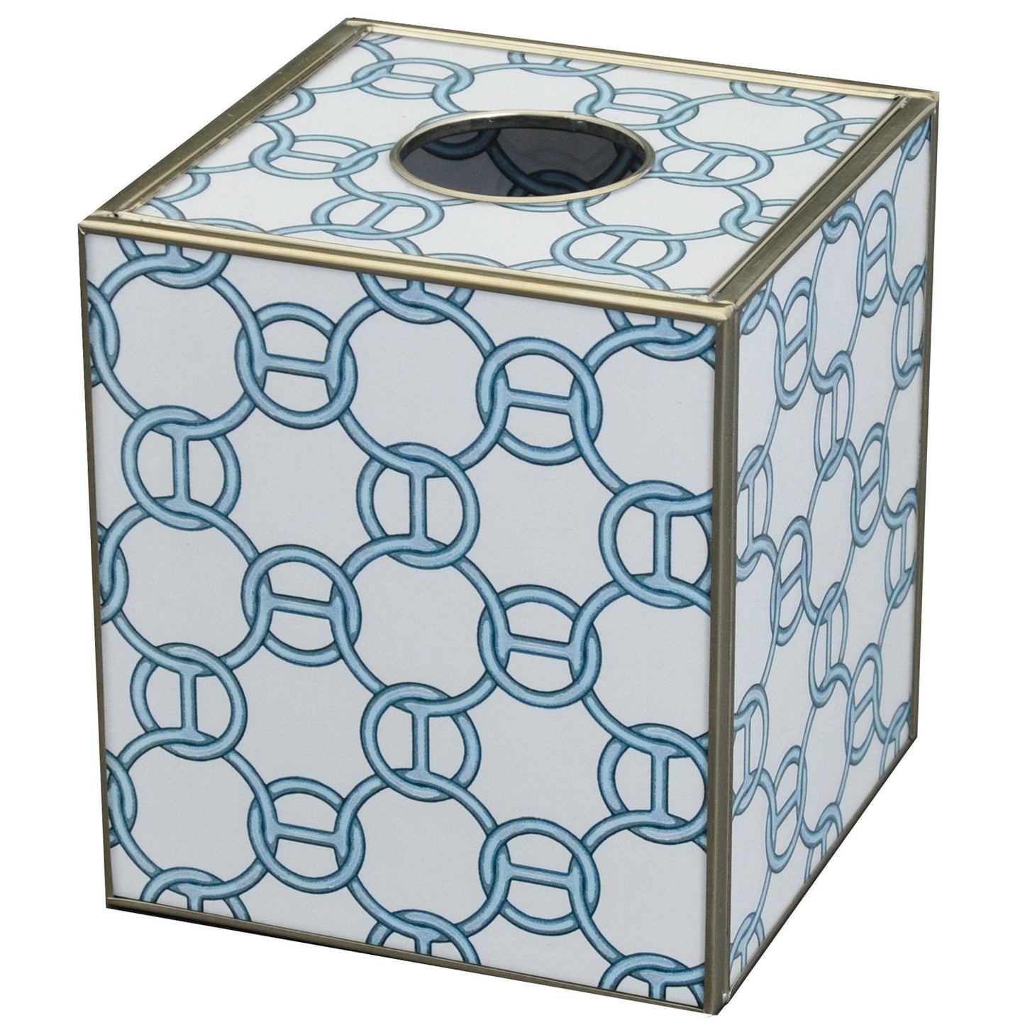 Blue chain tissue cover